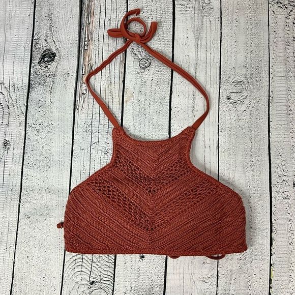 XHILARATION Crochet Swim Top - Picture 1 of 5